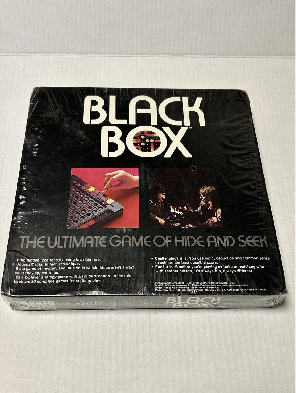 Vintage Black Box Game The Ultimate Game of Hide & Seek NEW 1978 Parker Bros